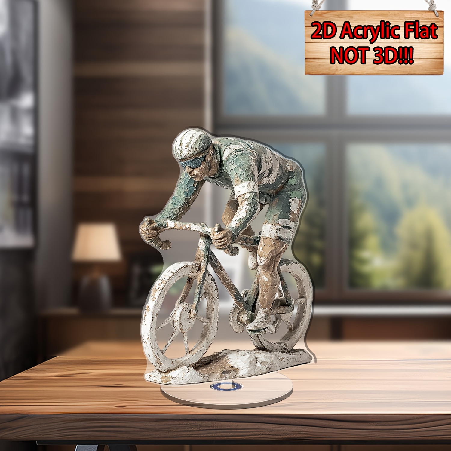 figura ciclista en acrílico soporte Temu Spain