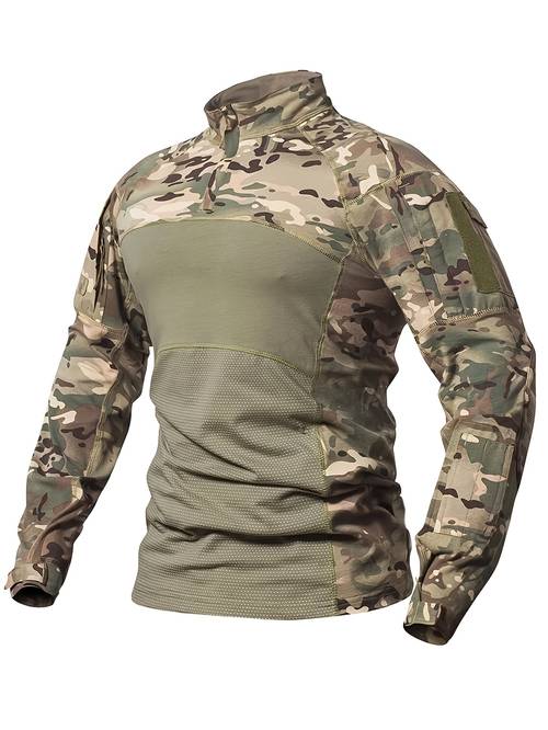 ruins mens frog suit training outfit long sleeve breathable and wear resistant frog suit training top with zipper ideal for outdoor camping climbing cycling fishing and team building activities