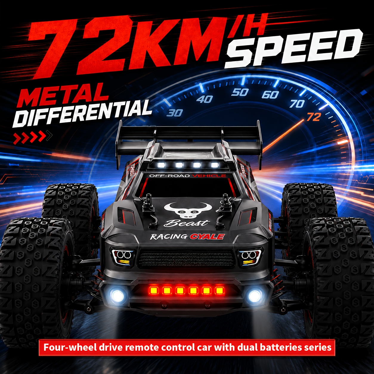 Image of [dual Battery ]72km/h, Brushless Powerful Motor, Drive, Precise Full-scale Control, Transmission, Not A Toy. For Professional Players, Collectors, Or Sports Competitions Only.