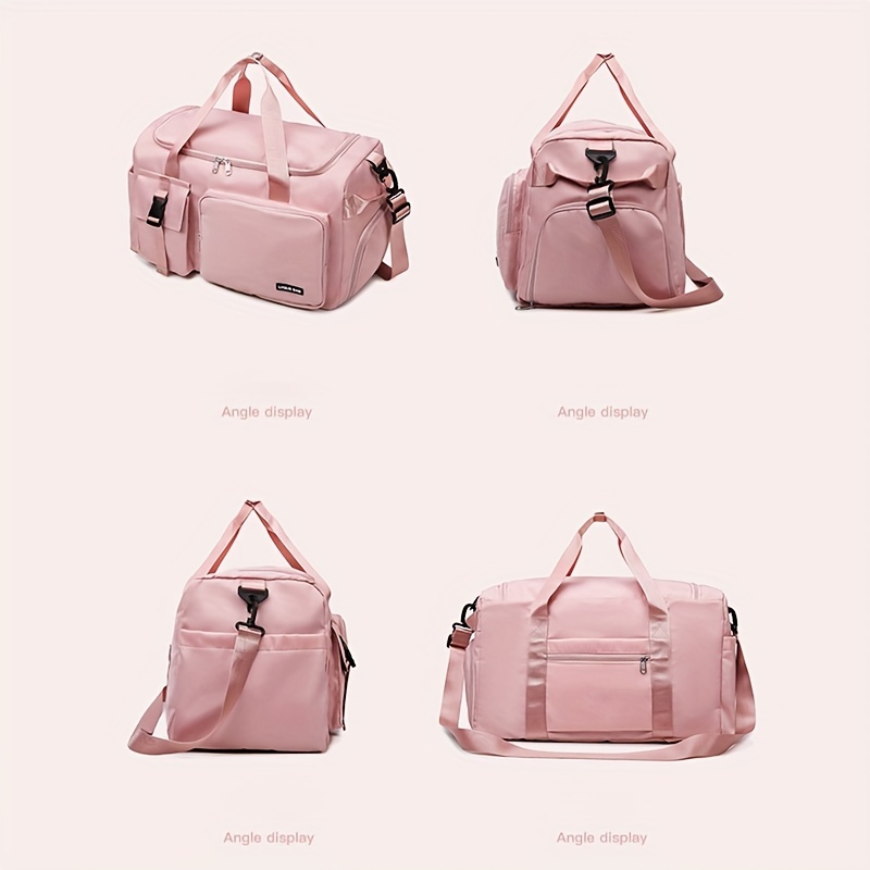 versatile women's travel gym bag chic pink multi functional