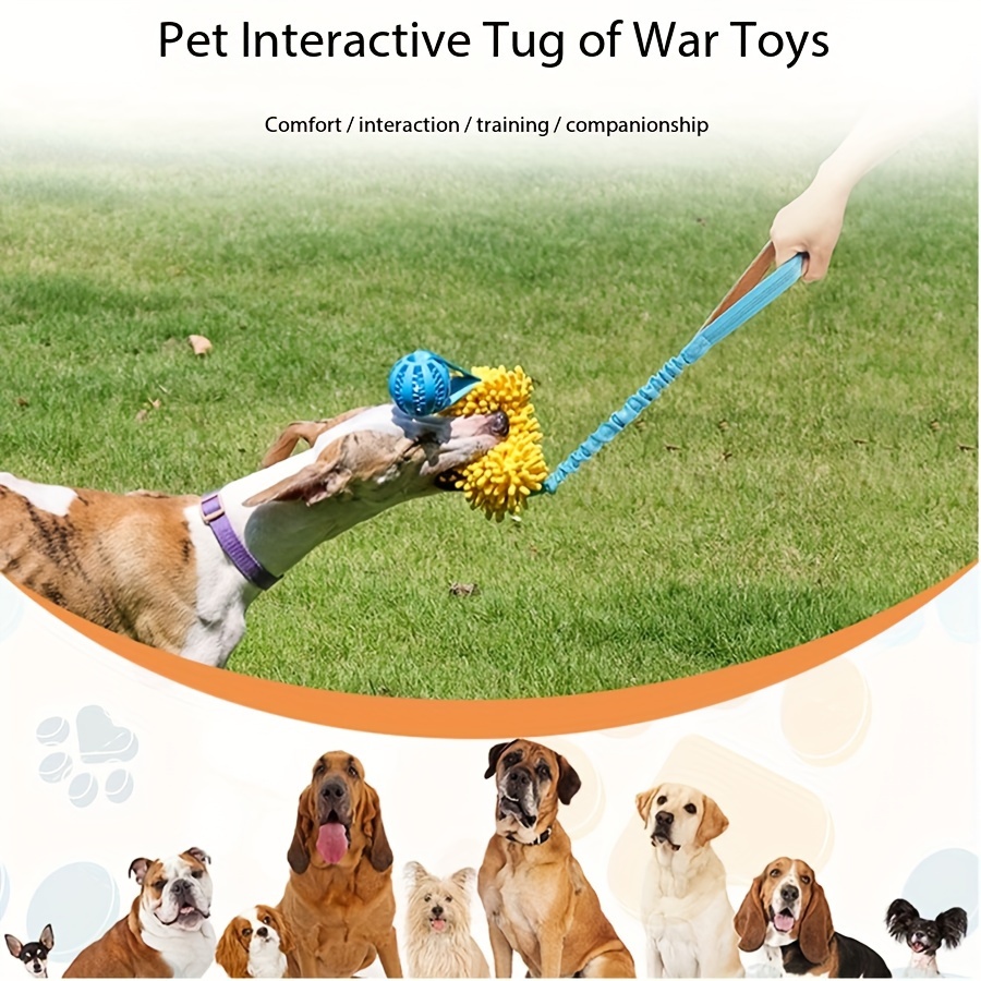 

Dog Rope With Safety Handle - Interactive Chew Toy For All Breeds, Enhances Dental Health & Fun