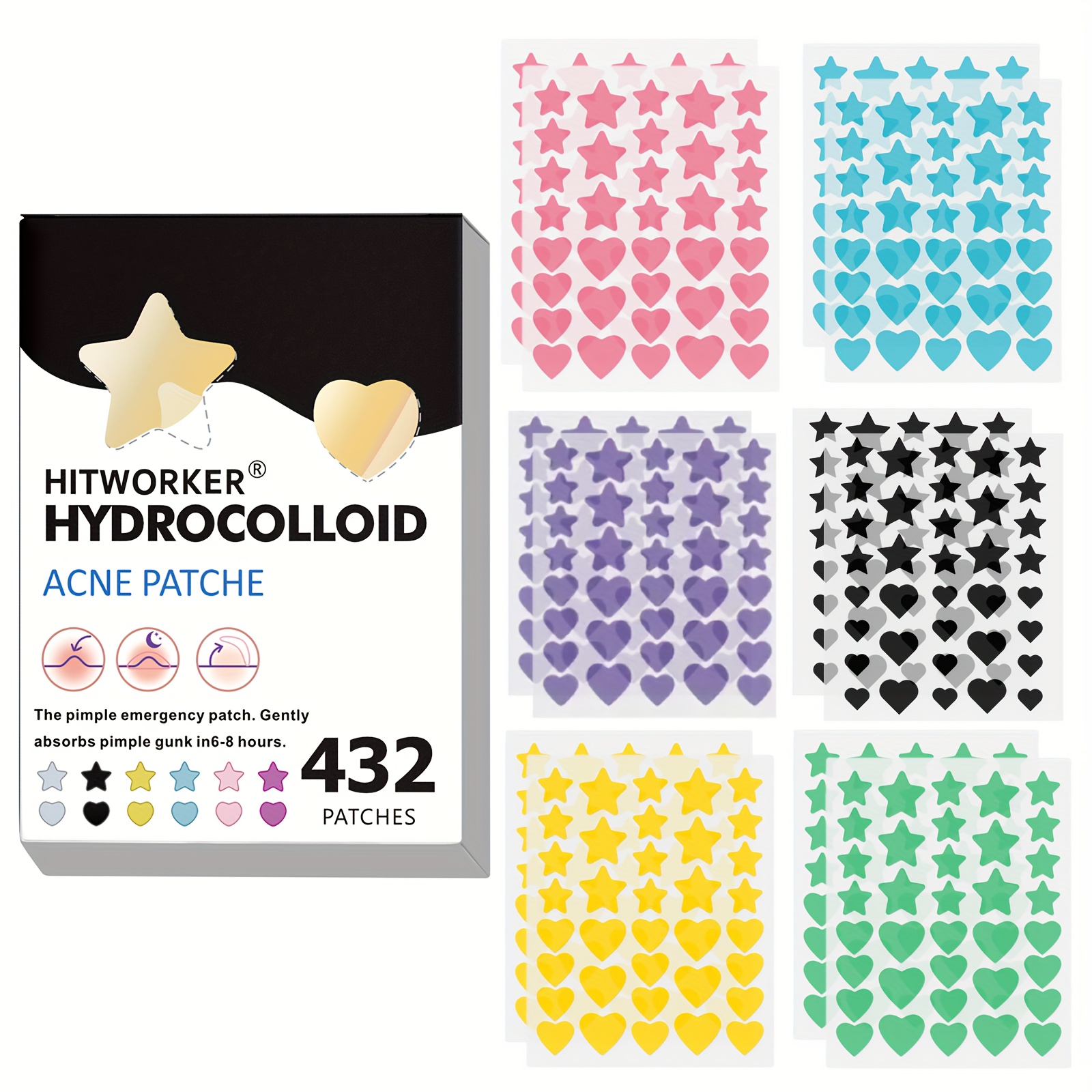 432 count   patch covering and deep cleansing patch covering and defects facial and skin spot stickers festival beautiful gifts
