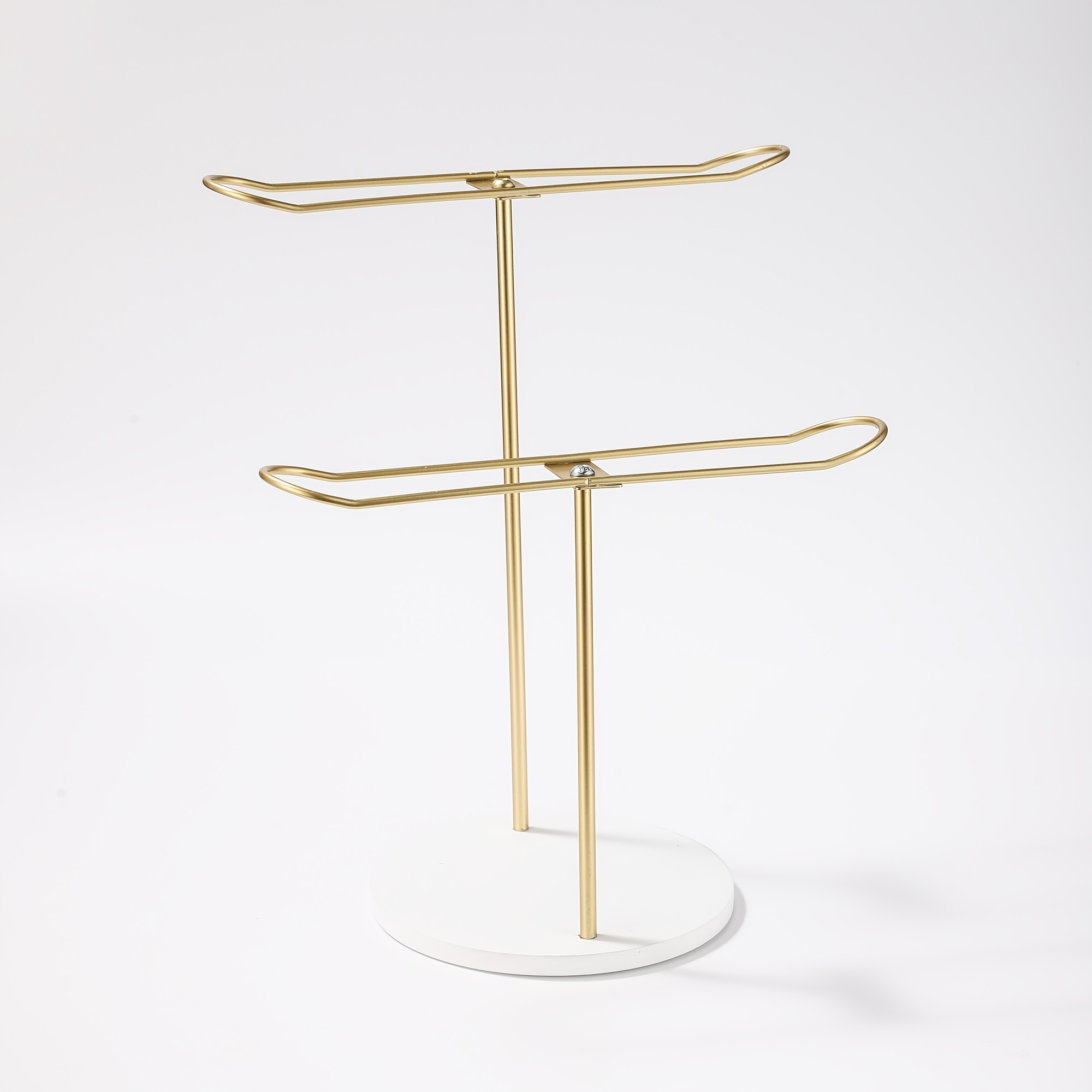 TEMU Double-row Metal Jewelry Storage Display Stand, Glasses Headband Storage Rack, Jewelry Storage Rack With A To , Suitable For Necklaces,