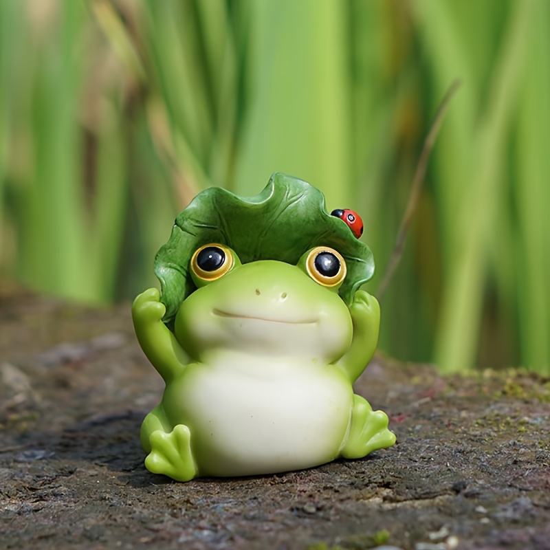 幸運をよぶ おしゃれ ミニチュア 蛙 オーナメント s インテリア 贈り物