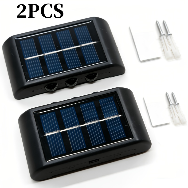 E-shop 2er-Pack Intelligente Solarleuchten, Außengartenleuchten zur Dekoration von Höfen Wänden, einfach zu installieren, langlebiges