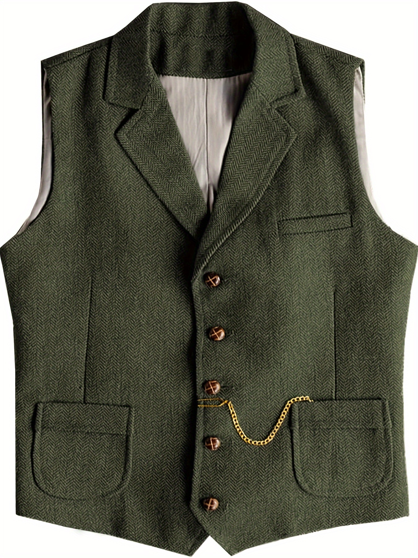 Gilet en Tweed de Laine pour Homme Motif Chevron Manches pour Idéal  pour Homme, Chasse, Veste Toutes (S-XXXL) Vê