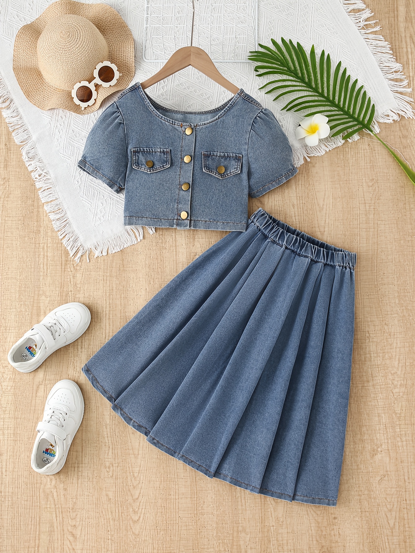 ジャケット・アウター Denim Blouson & Balloon Skirt Set Denim Blouson & Balloon Skirt Set