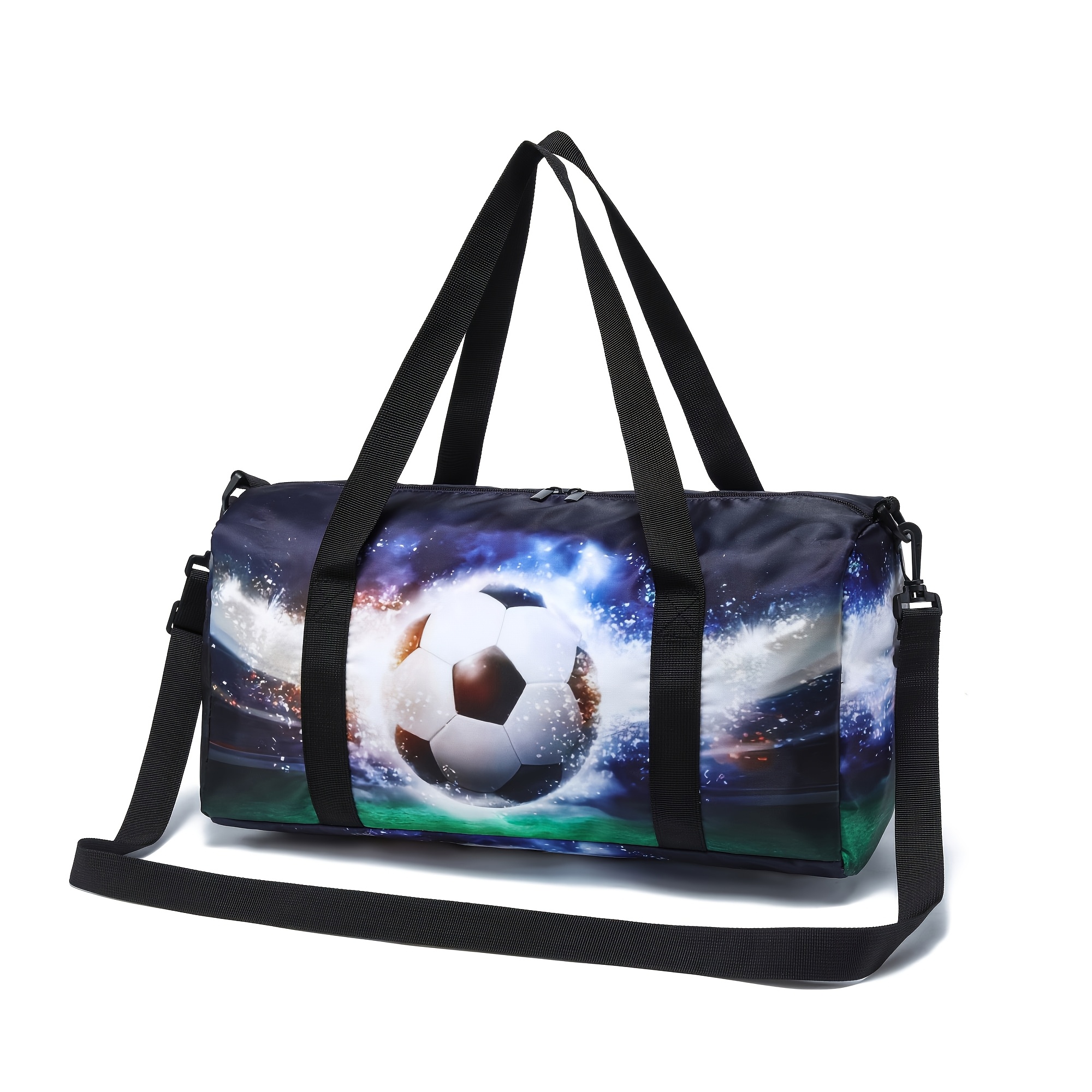 TEMU Borsa da viaggio, Borsa da calcio, Borsa porta scarpe, Borsa da allenamento a spalla di grande capacit�, Borsa