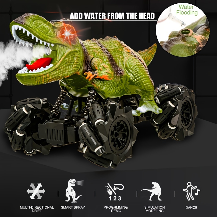 [5+ Monster RC Car] 5+ Monster Stunt RC Car, Remote Control Monster Truck Toys | Stunt Drift With Lights, Sound And Spray, Indoor Outdoor All Terrain Motorized Toys, Kid's Birthday Holiday Easter Gifts