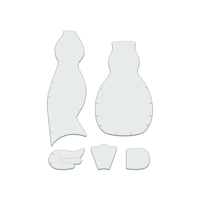 TEMU 5 pezzi/Set Righello per patchwork con motivo a anatra, per cucito a forma di pappagallo, patchwork a forma di anatra , in PET riutilizzabile,