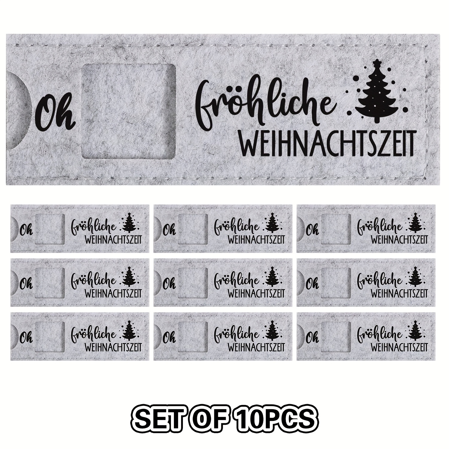 TEMU German Christmas Gift Wrapping Bag - German - Oh Merry Christmas Time - Christmas Gift Chocolate Box Felt Gift Wrap - Christmas Gifts - Santa