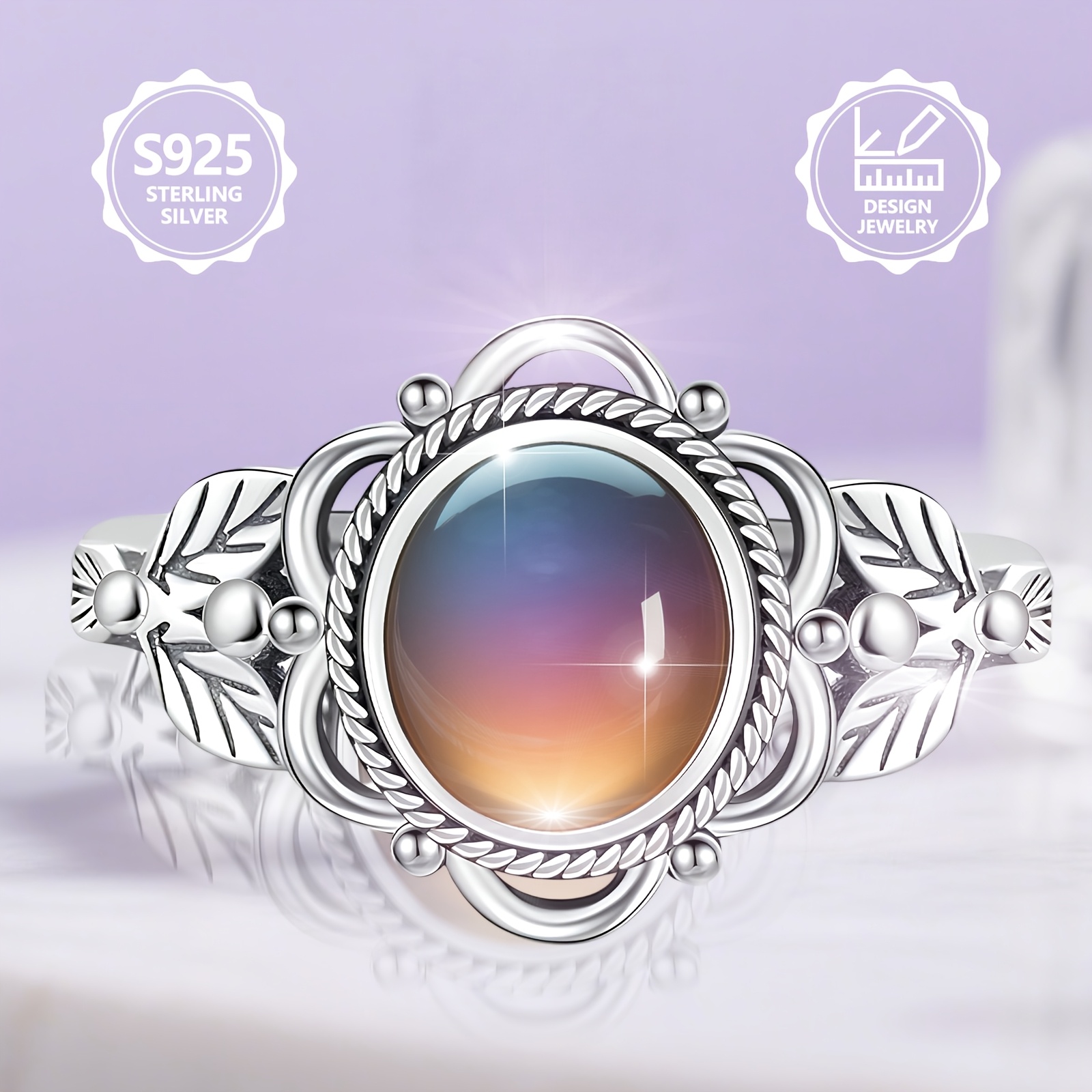 Women's Vintage Bohemian Style 925 Sterling Silver Ring