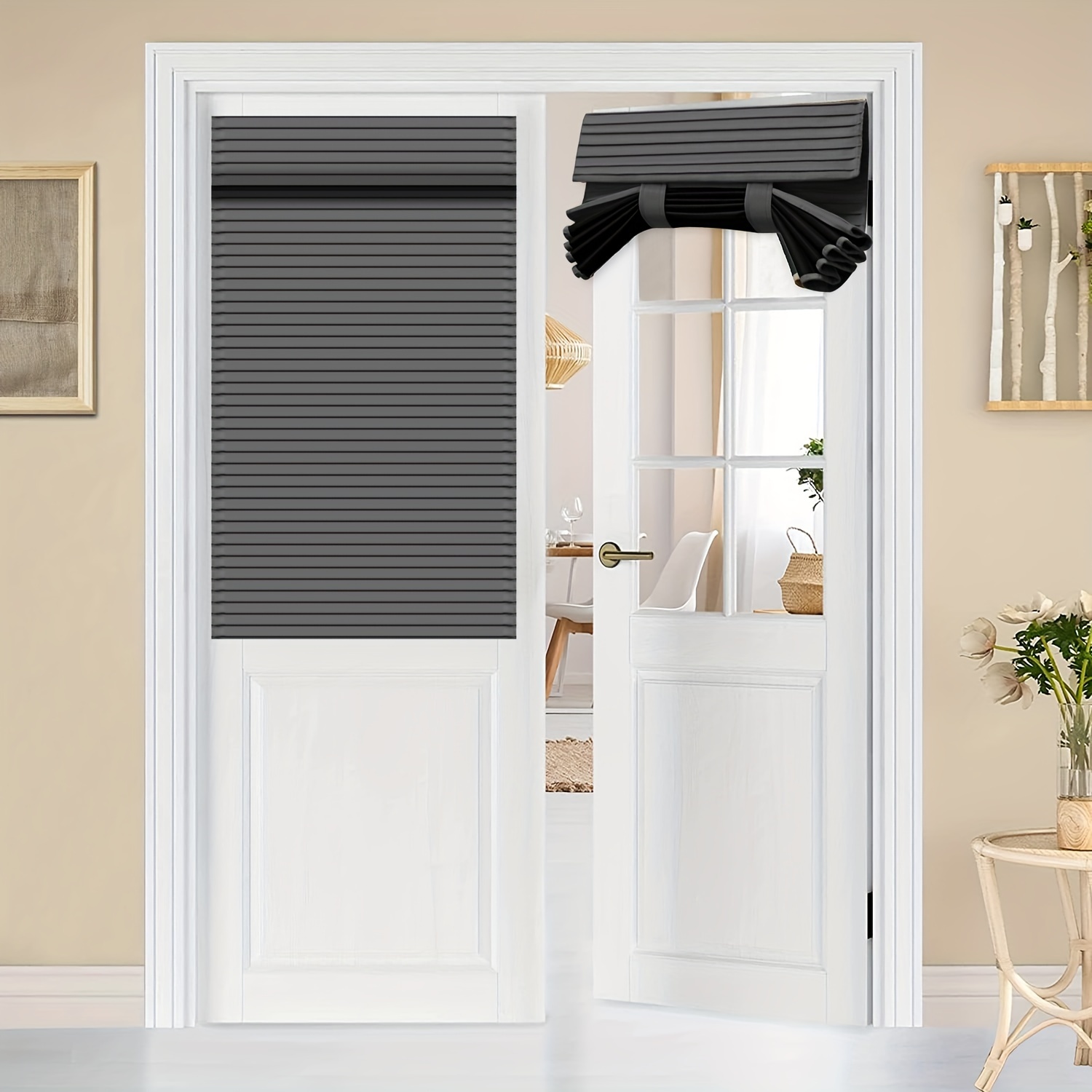 GYROHOME Tende a doppio strato con velo goffrato, tende miste e abbinate, tende oscuranti e termoisolanti per ragazze, 2 pannelli, 132 x 243 cm, blu navy