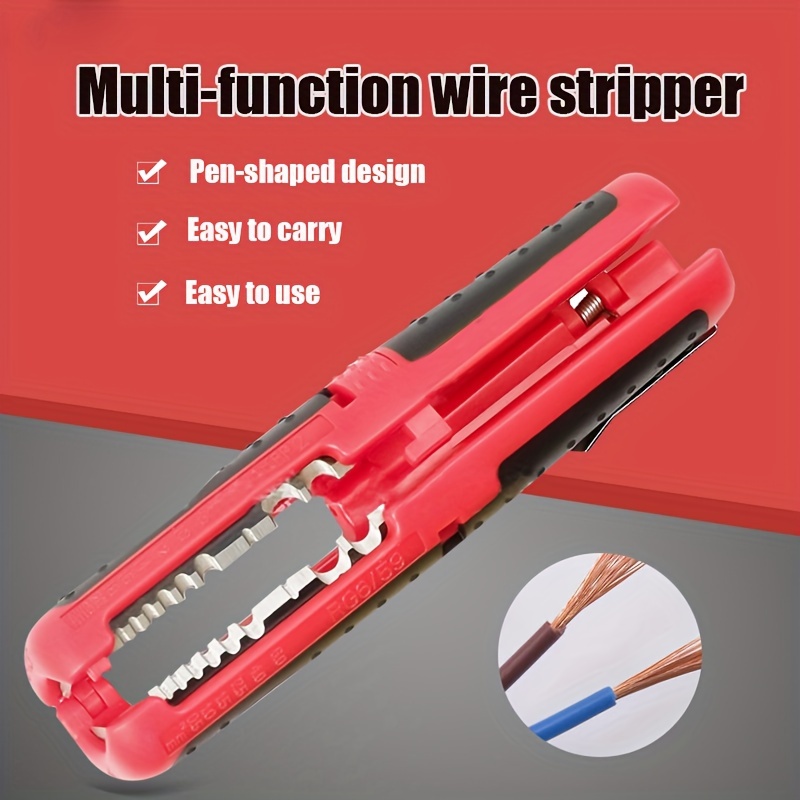 

1pc, Manual Wire Stripper Multi-function Portable Pen Stripper, Network Cable, Wire, Coaxial Cable, Wire Cutter, 10-20awg