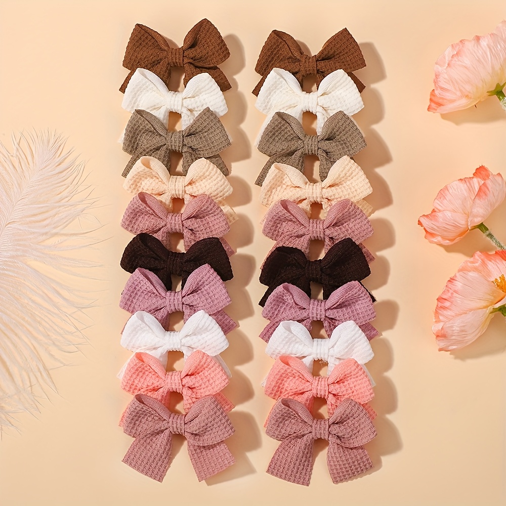 20-piece set of hairpins and accessories with princess bow check design and corn grain design, suitable as hair accessories