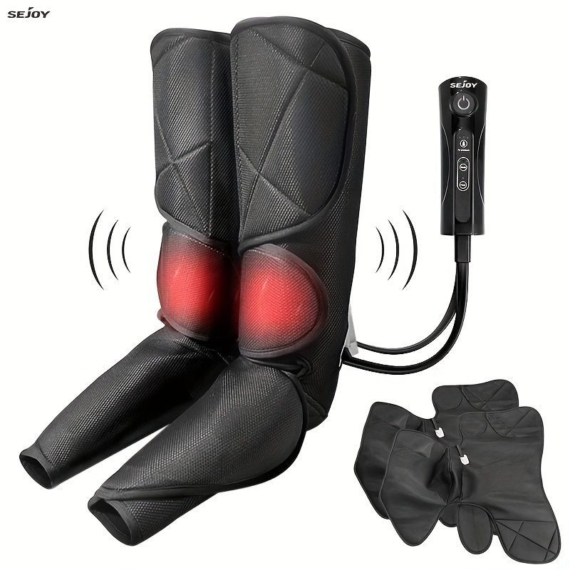 

Air Compression Leg Massager For Thermal Circulation And Relaxation, Foot And Calf Massager With Handheld Controller, 3 Modes, 3 Intensities