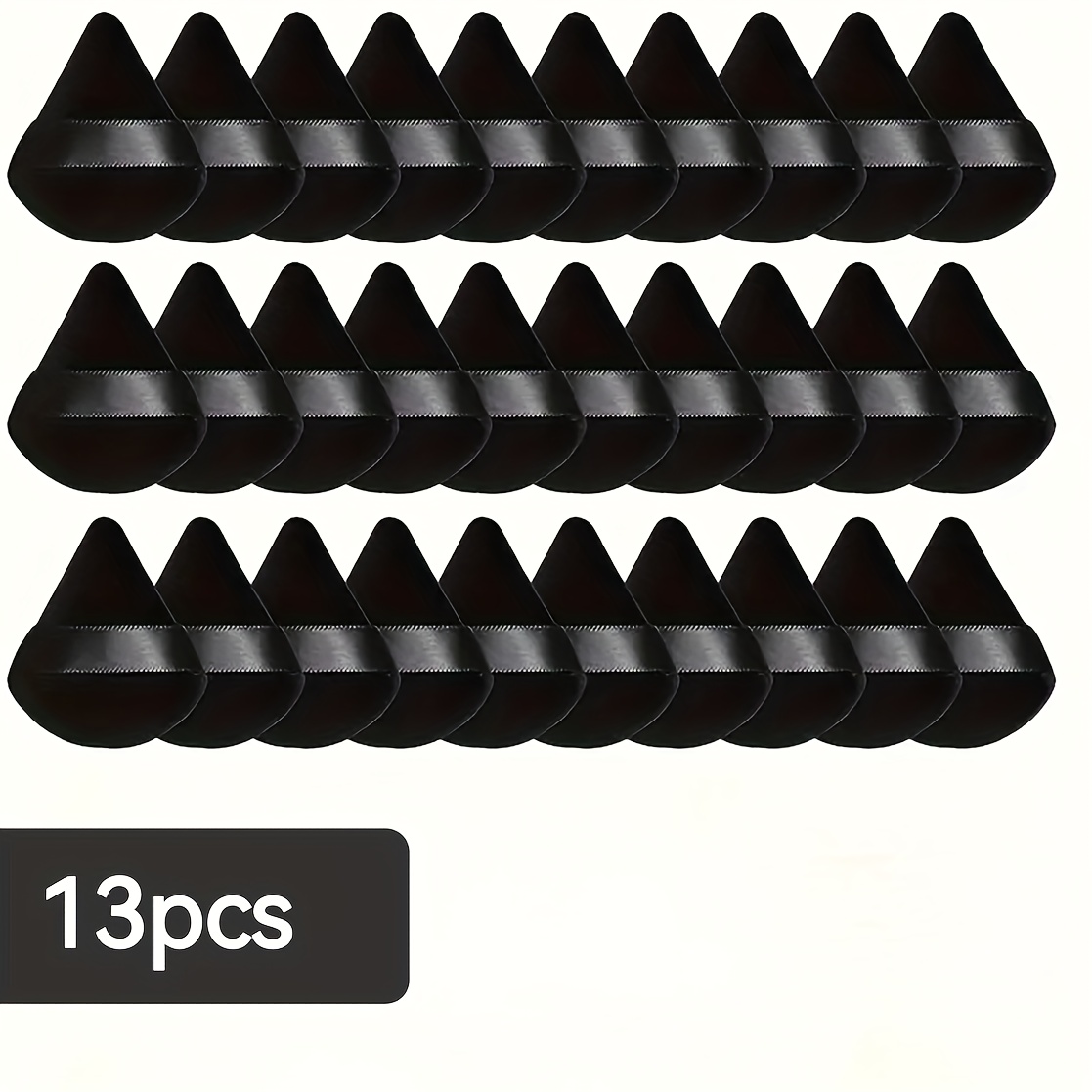 13/23pcs Soft Triangular Makeup Sponges | Black, Pink, Purple, Rose, For Powder And Foundation Application, Beauty Tool