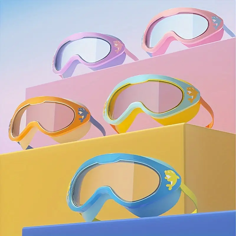 彩色青少年游泳眼镜 - 防雾、防水游泳眼镜,适合 4-16 岁,可调式头带,有趣的鱼设计,男孩和女孩的理想选择 详情 0