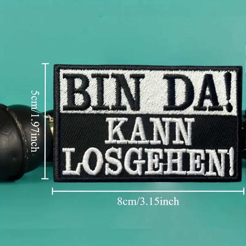 Bin Da - Can Go Patch - Military Badge Featuring Strong Text, Black And , Sturdy Backing For Backpacks, Vests, Gear Additions, Army Gear