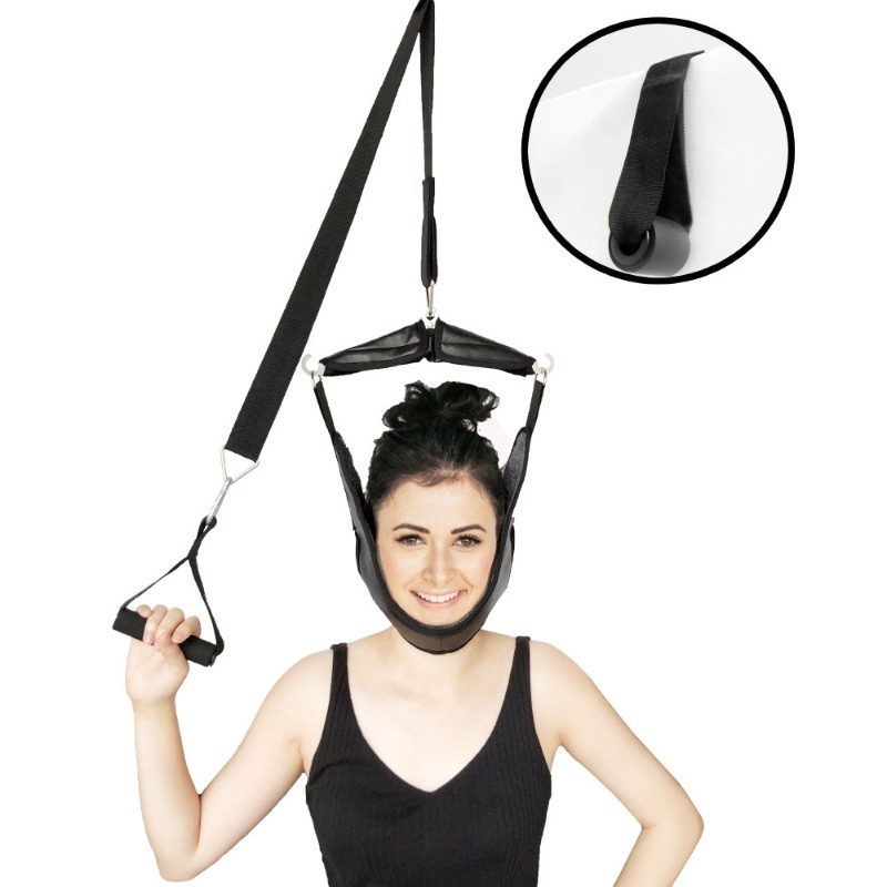 door for yoga stretching strap adjustable height home fitness trainer portable door     band for yoga neck stretching flexibility training office workout