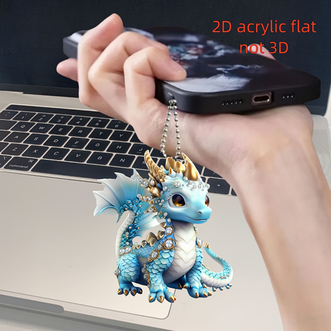 

2024 Trendy Acrylic Dragon Hanging Ornament - Perfect For Rearview Mirror, Festive Holiday Gift Idea Dragon Decor Dragon Decorations