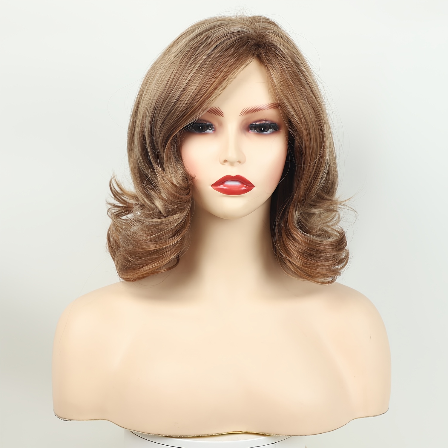 Image of Synthetic Short Bob Wig For Women, Adjustable And , Wig For Everyday Use