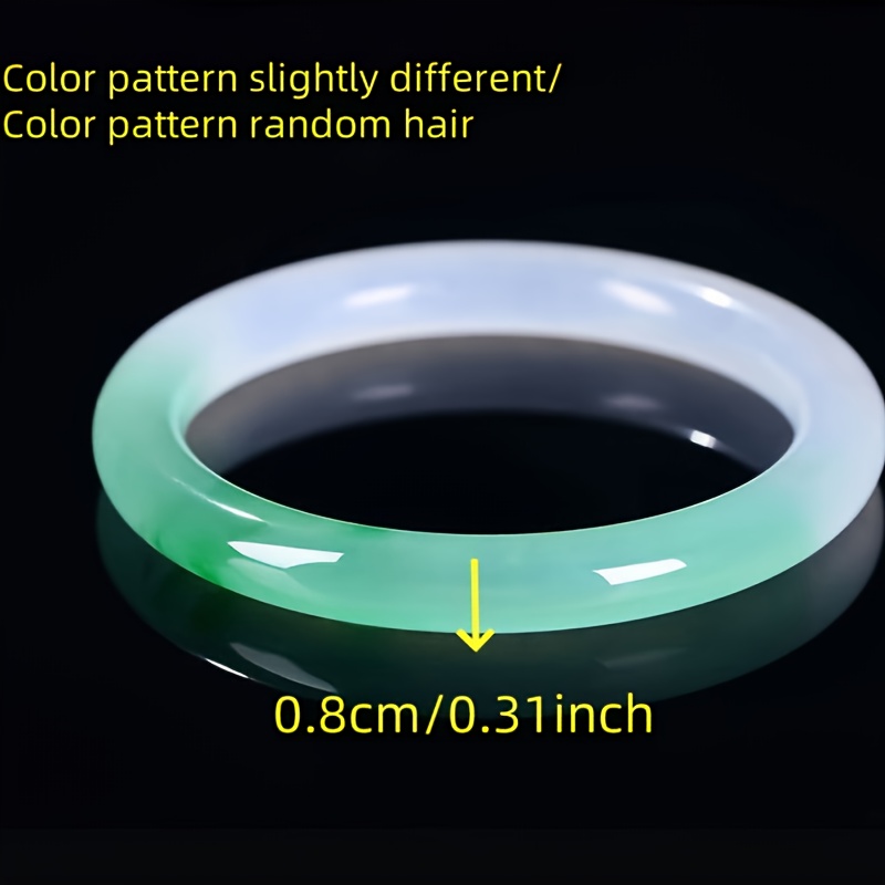Women's & Men's Natural Stone Round Bangle Bracelet, Elegant Gift