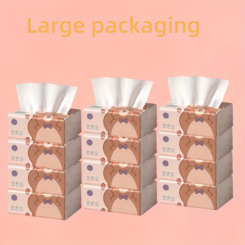 Image of 12 Packs, 280 Sheets Per Pack, 4-ply Towels, Durable, Absorbent, Facial Tissues For Home, Car, Dormitory, Office And Outdoor Use, Affordable , Party Supplies And Cleaning Supplies, Portable