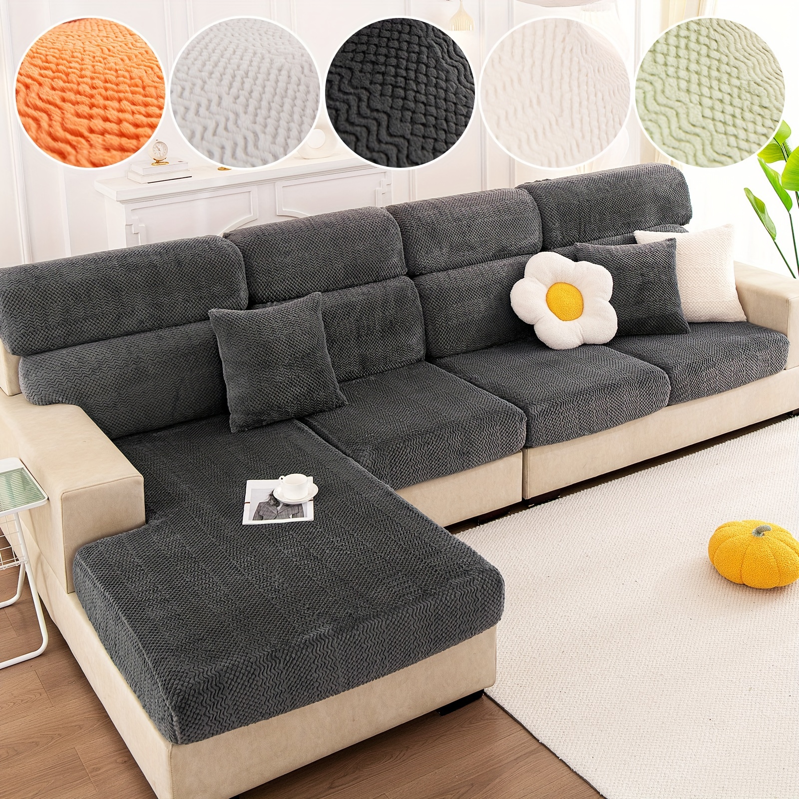 Sofabezug Winter Warme Samt Sofa Überzug, Haustier Schutz Couch