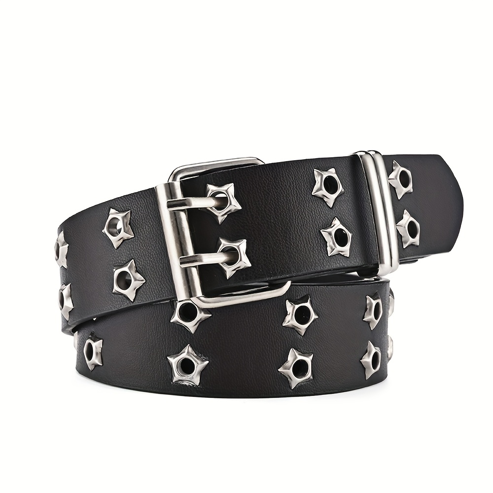 Image of 1pc Punk Style And Fashion Belt No-hole Air Hole Belt Daily Trendy Versatile Student Belt