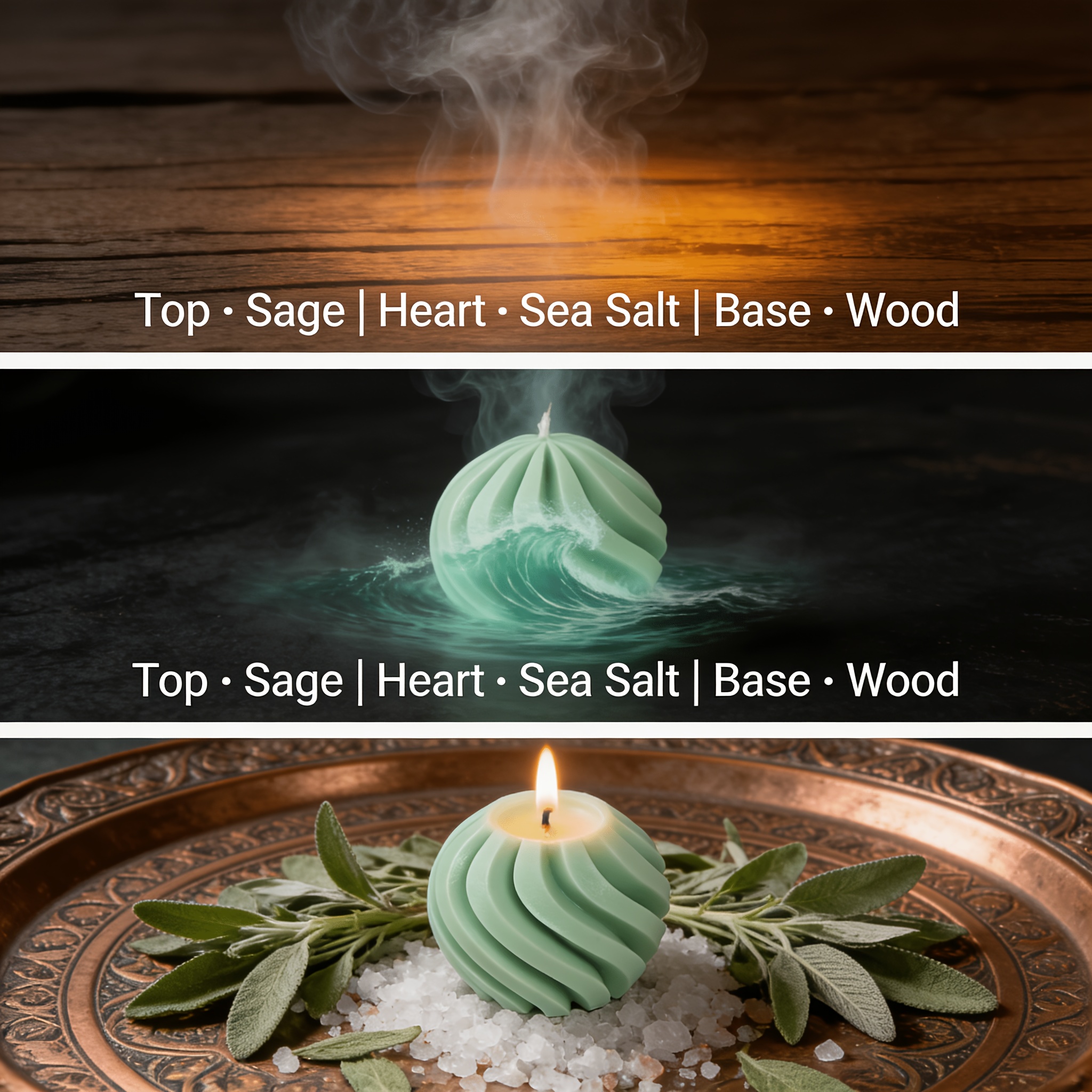 Floral Scented Candle 200G - 12+ Hour Burn Time - 3D Geometric Spiral Design Green Scented Candle for Home Decor, Living Room, Bedroom, Spa Gift - Clean Burning And Fresh Atmosphere