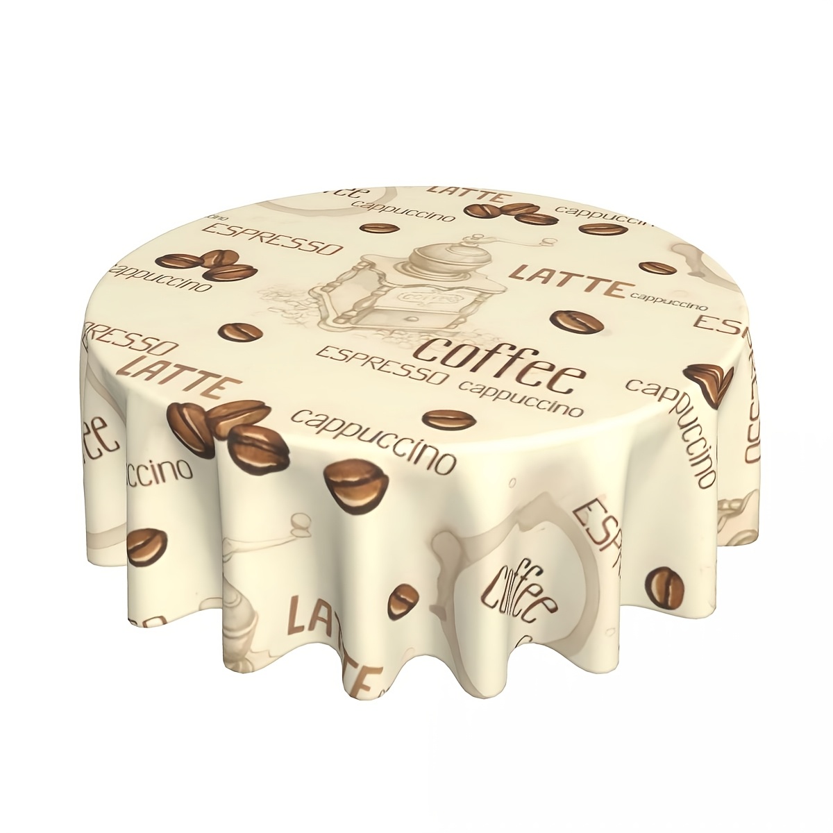 

Modern And Stylish Round Tablecloth With Print, Suitable For Dining Tables, Tea Tables, And Home Use.