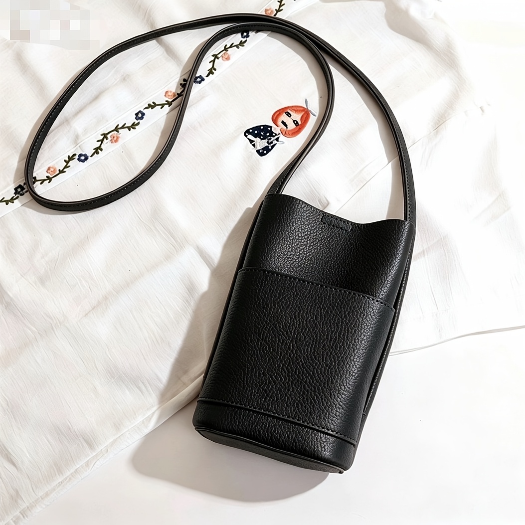 TEMU 2026 Nieuwe Minimalistische Zachte PU Telefoon Crossbody Tas, Kleur Fashion Mini Schoudertas voor Dames Dagelijkse Wandeling