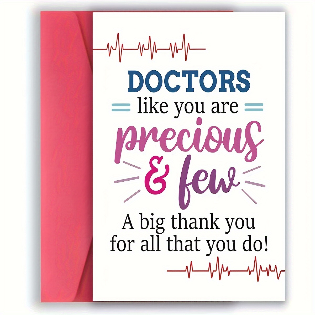 

1pc Doctor Card - Thank You For All That You Do, Express Your Heartfelt Gratitude, 4.7" X 6.7" With Envelope, Unique Gift