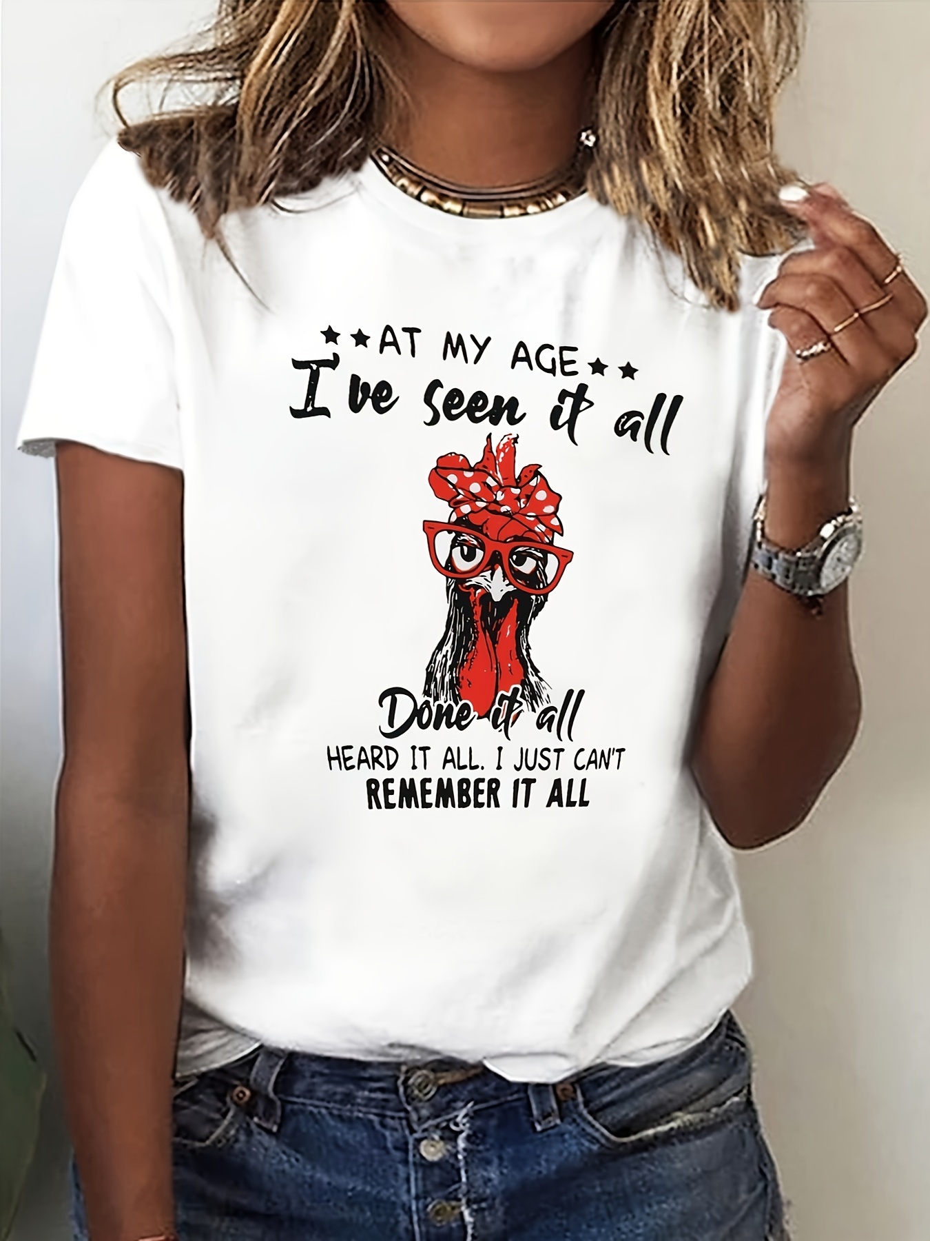 Graphic Print T shirt Plus Size Casual Crew Neck Short - Temu New Zealand