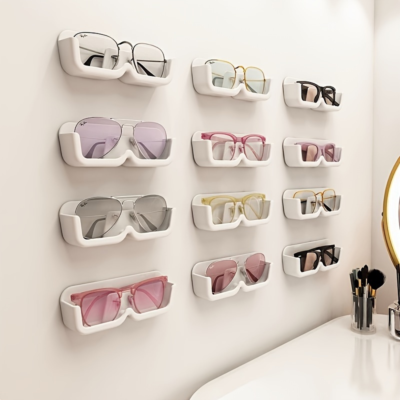 TEMU 12pcs Wall-mounted Eyeglasses Organizer: Premium Feel Glasses Holder For A Trend-setting Eyewear Wall (glasses Not Included)