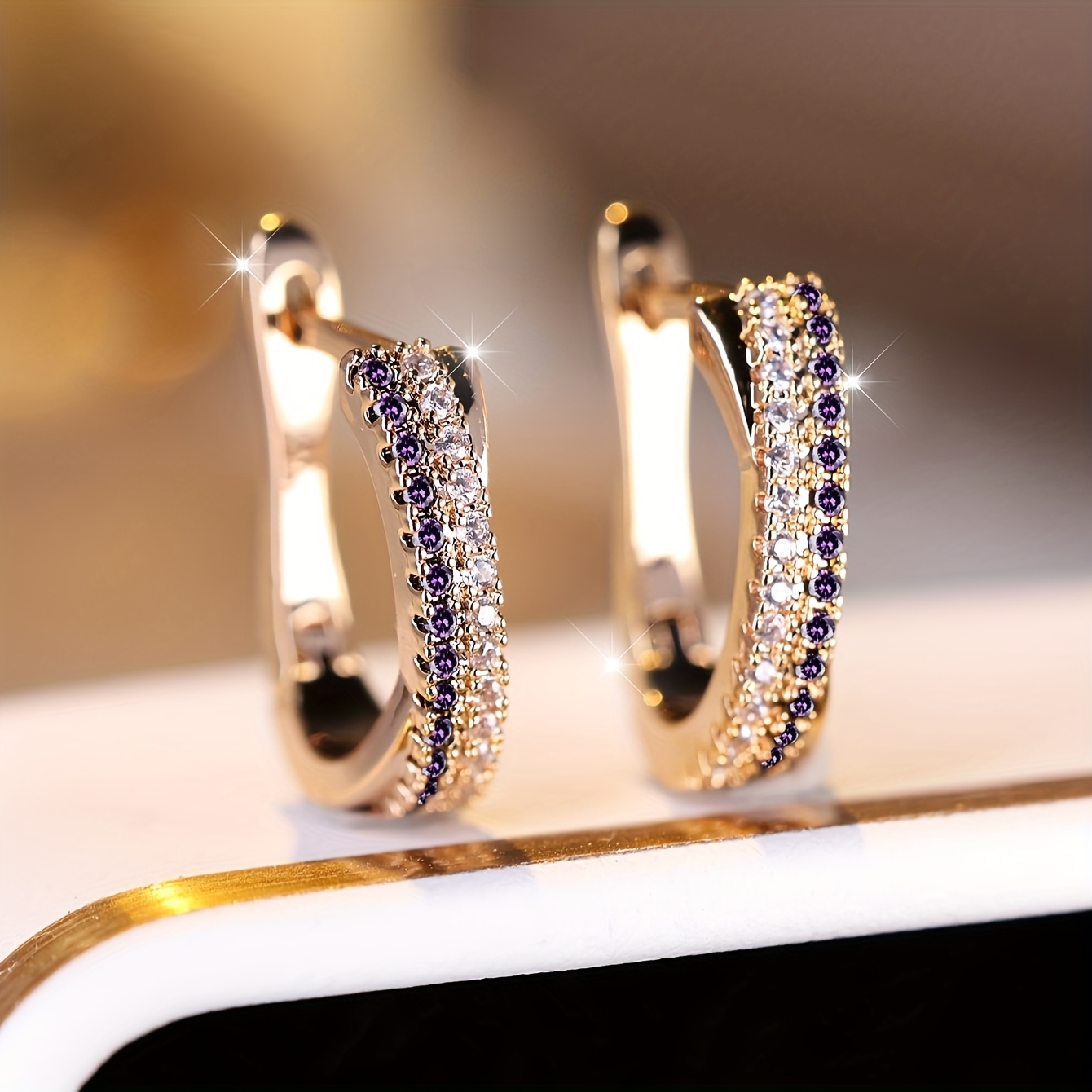 Cute Multicolor Synthetic Zirconia Fashion Earrings, Gift-Ready