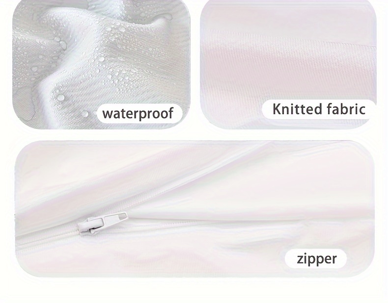 waterproof knit pillowcase thick   stylish   with zipper closure for autumn winter   details 8