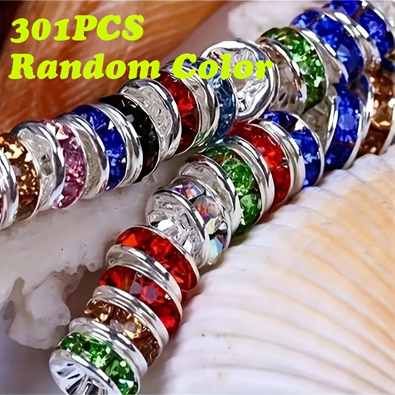 51/150/301pcs Resin Spacer Beads Rondelle - 6mm Mixed Color Assorted 9/10 Colors For Making, Bracelets, Necklaces, Phone Chains - Fashion Beading Supplies