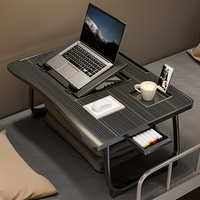 TEMU Laptop Desk For Bed Or Couch, Lap Desk, In Bed Desk, Home Office Desks, Breakfast Tray, Desk With Cup Holder, Watching Movies In Bed, Laptop