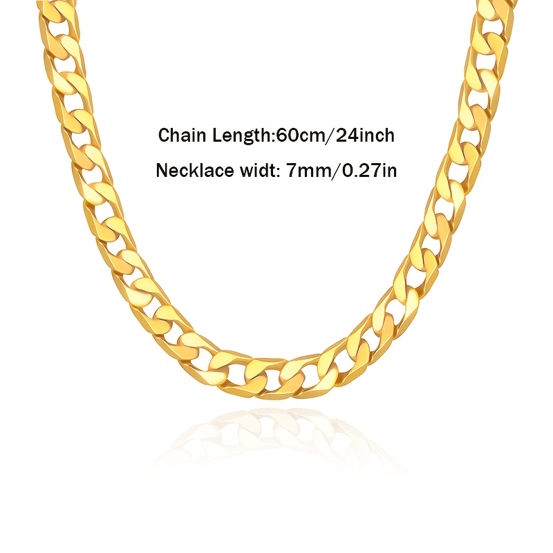 E-shop Ein 925 Silber 7mm kubanische Kette Hip-Hop Stil Männer und Frauen modischen Schmuck und Zubehör exquisites Geschenk für Männer und Frauen