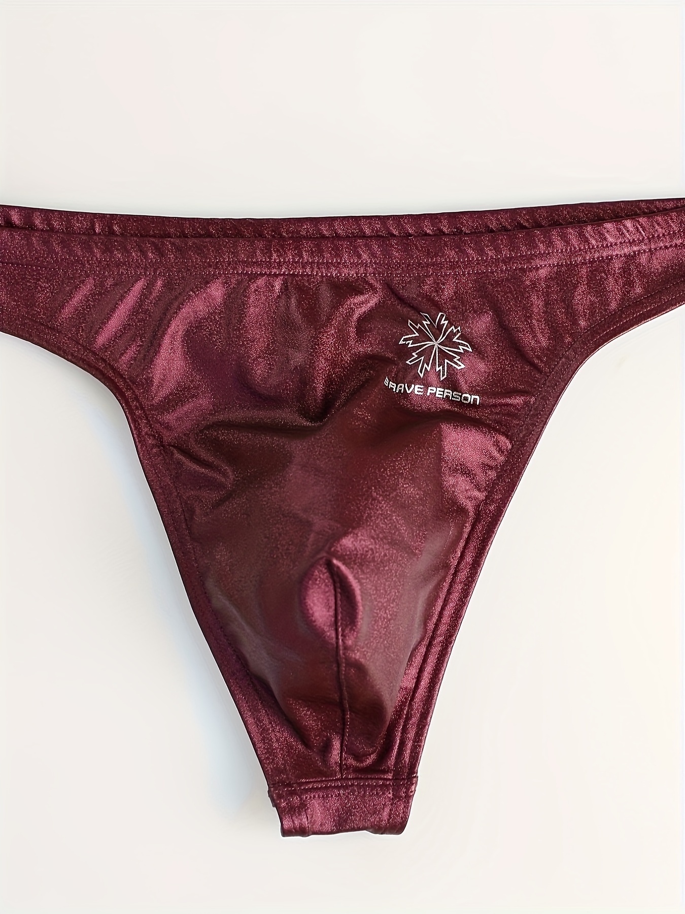 Hmwy-mens Faux Leather Jockstrap Underwear Backless Briefs Thongs G-string  Pouch T-back