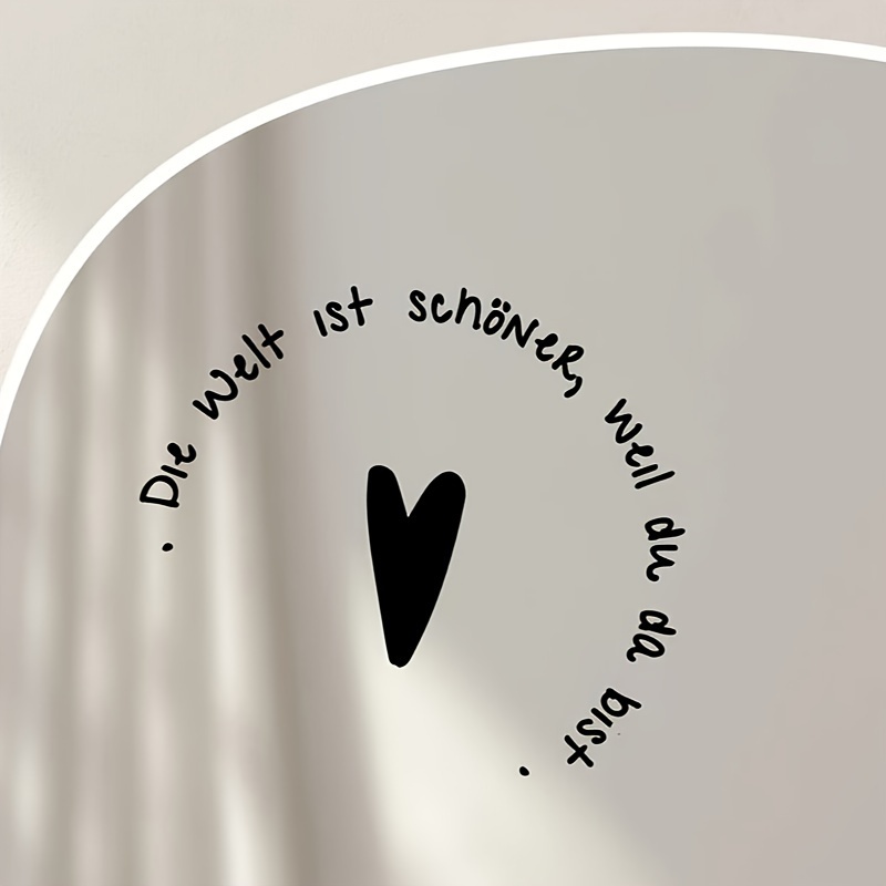 vinyl herzspiegel aufkleber affirmation selbstliebe laptop - Temu Germany