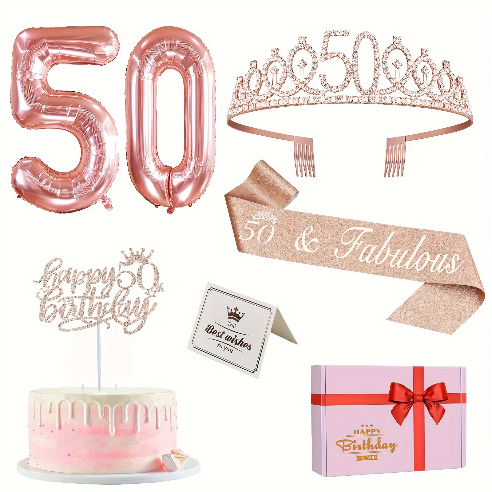 "32 & Fabulous" Glitter Cake Topper - Purple, 43rd Birthday Party Decoration