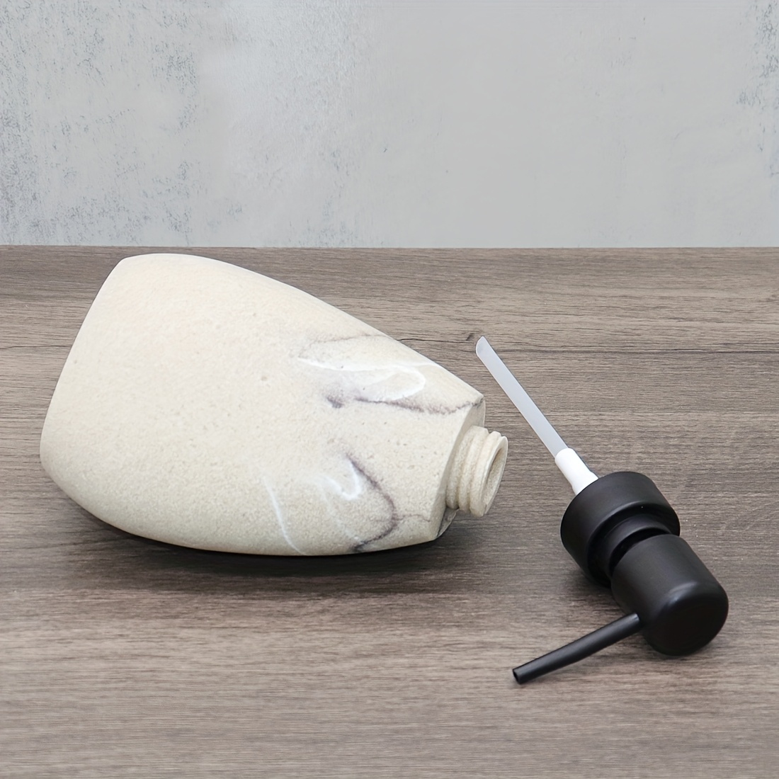 A 4pcs Bathroom Toiletries Set, Including a Mouthwash Cup, a Soap Dispenser, a Toothbrush Holder, And a Soap Dish, Available in Matte Black, White, Or Light Brown Bathroom Furniture Sets, Along with Decorative Accessory Sets