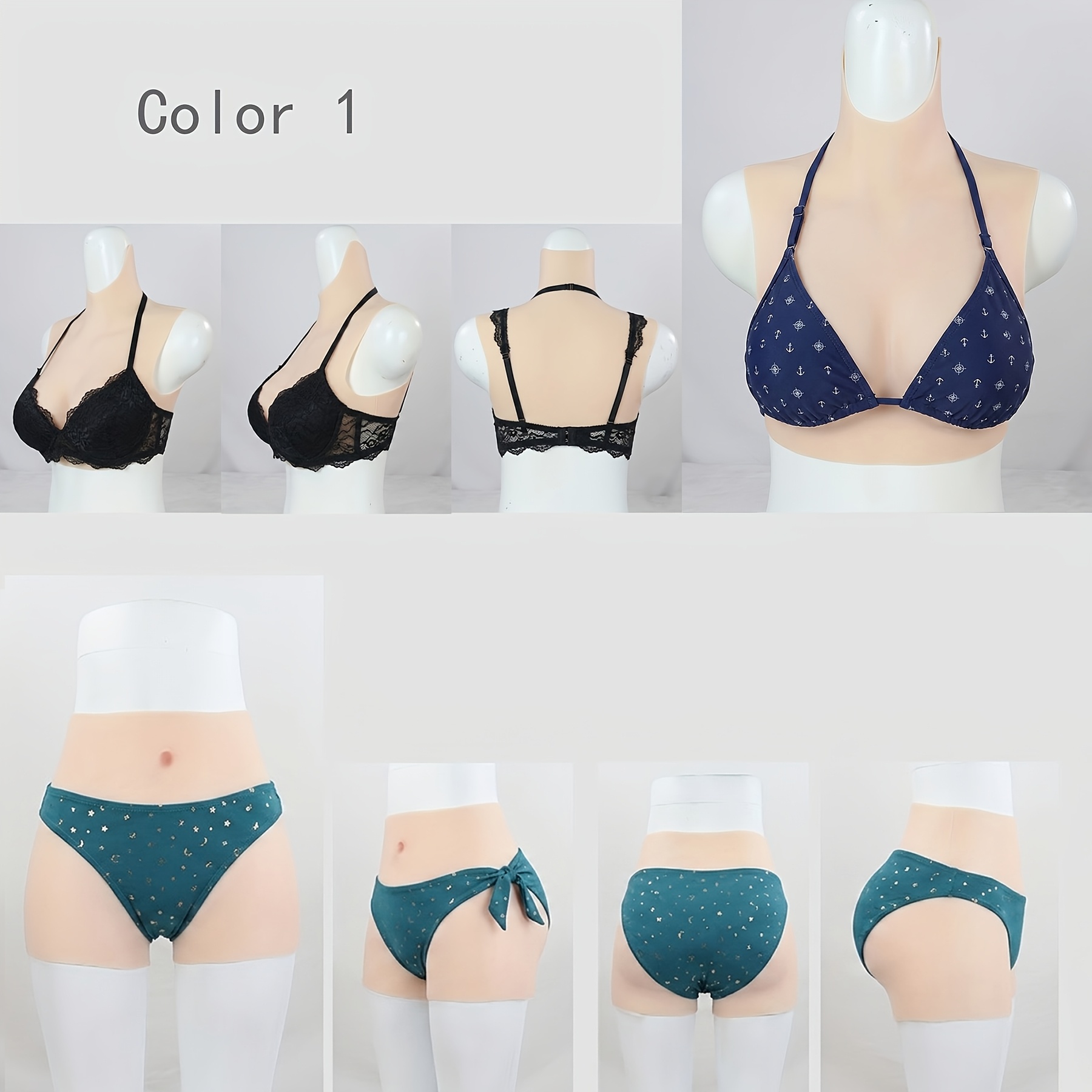  realistic silicone   high collar three dimensional simulated breastplate silicone  ock pants     pads hip panties male to female   pads for cross dresse