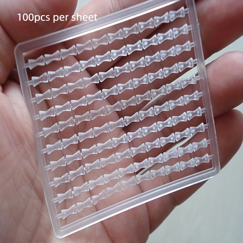 100pcs Per Sheet Clear Fishing Boilie And Dumbbell Bait Rig Stops - Essential Carp Fishing Accessories For Easy And Effective Bait Presentation