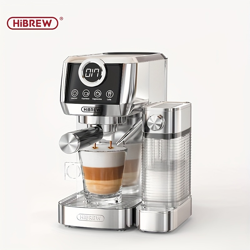 TEMU Hibrew 20bar Semi-automatic Espresso Machine, Built-in Milk Tank For Preparation, One-button Control For Cappuccino, 6 Coffee For , A 's Tool
