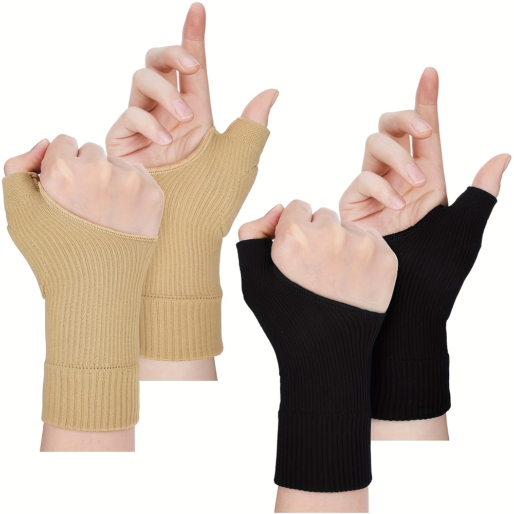 Thumb Support Wrist Wraps, 1 Pair with Soft Gel for Comfort