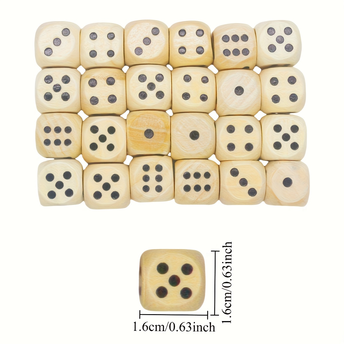 Área De Dados De Madera Hevea Con 2 Dados Clásicos – Diámetro De 34 Cm, Juego De Mesa Elegante Y Duradero